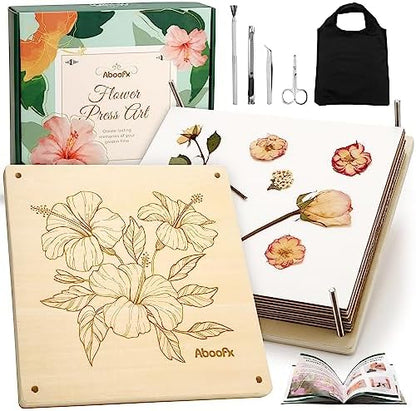Aboofx Wooden Flower Pressing Kit, 11x11 Inch 10 Layers for Pressed Flowers by Aboofx