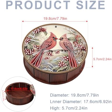 DIY Diamond Painting Fruit Bowl Storage Box, Bird Decorated Tray Diamond Painting Craft Set, for organising Desk Items, a Versatile and Creative Handmade Gift - Image 2