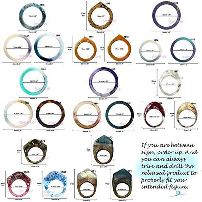 Resin Ring Silicone Molds for UV Jewelry Making Epoxy Casting 24-Count - Image 4