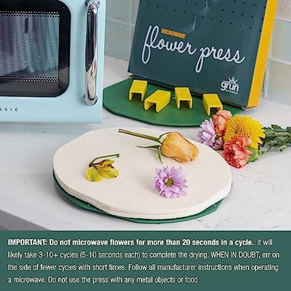 GSM Brands Microwave Flower Press Kit for Drying Leaf, Plant, and Flowers (10 Inch Round) - Image 4