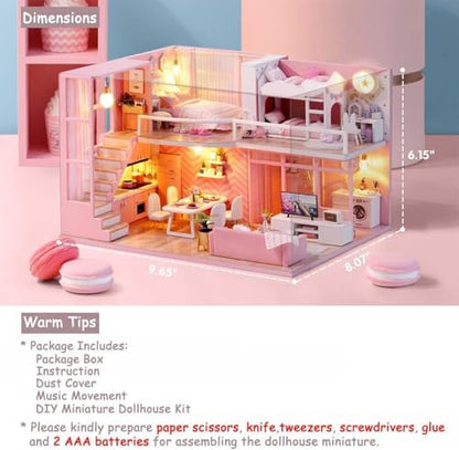 DIY Miniature Dollhouse Kit with Furniture Plus Dust Proof & Music Movement - Image 4