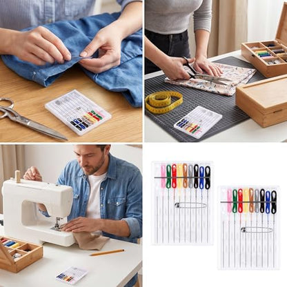 4 Boxes Travel Sewing Kit Mini, Pre Threaded Needles for Hand Sewing - Image 7