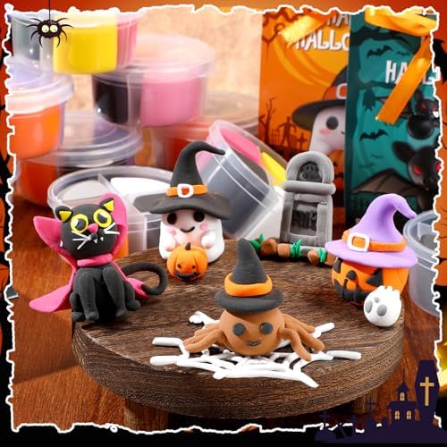 Capoda 18 Set Halloween DIY Craft Kit Halloween Air Dry Clay Kit - Image 5
