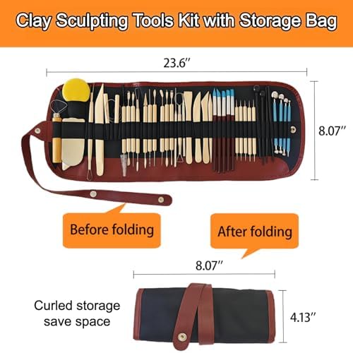 43 Pcs Clay Sculpting Tools Set, Pottery Tools Kit - Image 3