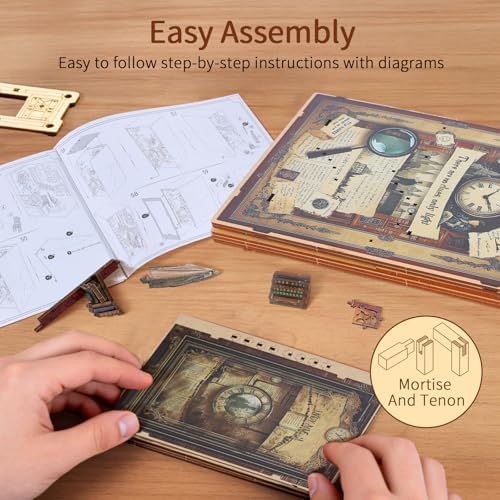 BELEEV Book Nook Kit for Adult and Teens,3D Wooden Puzzle（Mystery） - Image 6