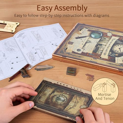 BELEEV Book Nook Kit for Adult and Teens,3D Wooden Puzzle（Mystery） - Image 6