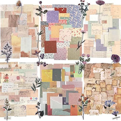 GNILLKO 445 PCS Vintage Scrapbook Supplies Kit by GNILLKO