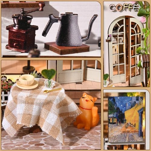 TOYQI Book Nook Kit, DIY Miniature Dollhouse Kit for Adults and Teens - Image 4