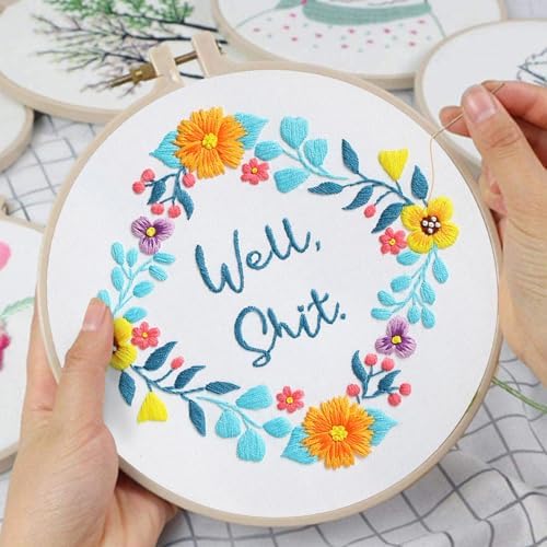 Louise Maelys 3 Sets Funny Embroidery Kits for Beginners - Image 5