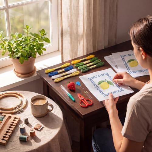 XunYee Needlepoint Canvas Kit, Lemon - Image 5