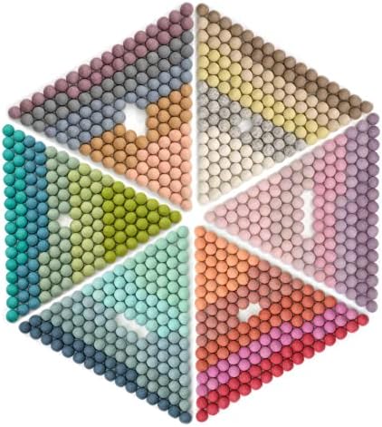 Glaciart One Felt Pom Poms, Wool Felt Balls (800 Pieces) 2 cm – 0.8 Inch, Handmade Felted 30 Pastel Colors (Green, Pink, Blue, Yellow and More) Bulk Small Puff for Felting and Garland by GlaciartOne