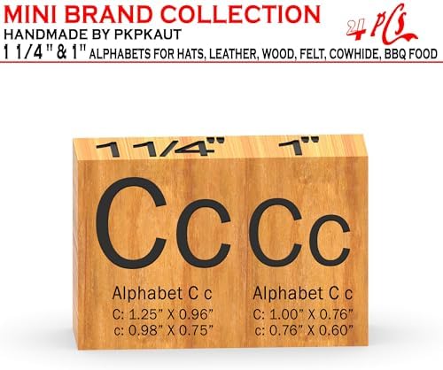 4Pcs Letters Branding Iron for Wood, Leather Branding Stamp (C c) - Image 2