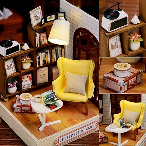 DIY Miniature Dollhouse Kit with Furniture Plus Dust Proof for Teens Adults - Image 4