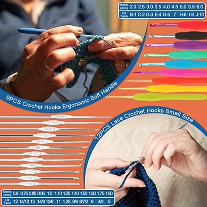 Coopay Crochet Kit Beginners Crochet Starter Kit with 15 Colors Yarn, 71PCS Crochet Beginners Set Crochet Kit for Adults, Cat Canvas Tote Bag Full Crochet Accessories & Instructions - Image 4