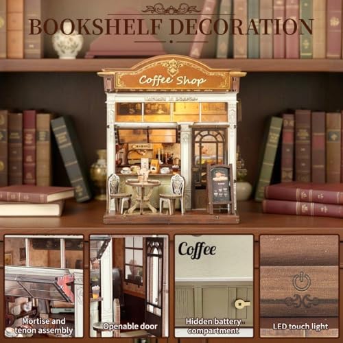 Book Nook Kit, DIY Miniature House Dollhouse Kit for Adults and Teens - Image 3