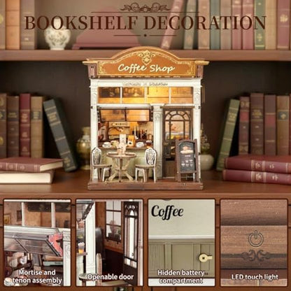Book Nook Kit, DIY Miniature House Dollhouse Kit for Adults and Teens - Image 3