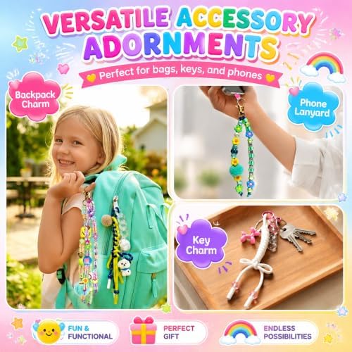 AGENTLAN Bag Charm Kit, DIY Key Chain Making Kit with Paracord - Image 4
