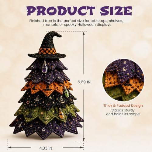 Daily Partner DIY Halloween Quilted Fabric Tree Kit - Image 3