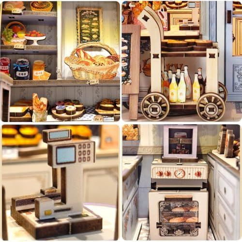 DIY Book Nook Kit, 3D Wooden Puzzle Miniature House Kit Adult, Bakery - Image 3