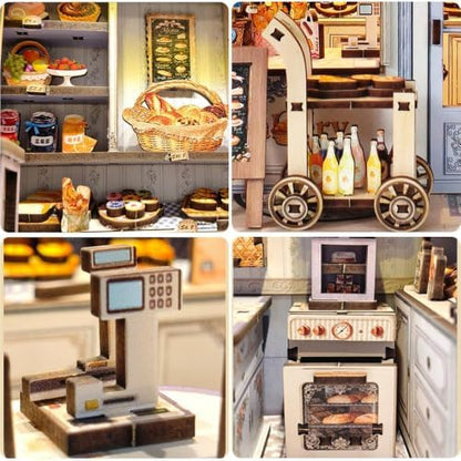 DIY Book Nook Kit, 3D Wooden Puzzle Miniature House Kit Adult, Bakery - Image 3