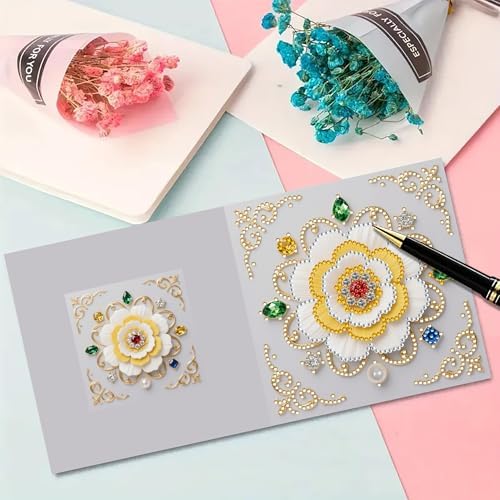 MaiYiYi 6 Packs DIY Mandala Diamond Art Greeting Cards Kit - Image 5