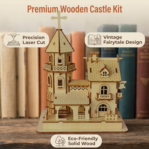 3D Wooden Puzzle Kit, DIY Architectural Wooden Building Model, Mechanical Castle House Model, Creative Craft Decoration for Home, for Adults and Teens - Image 7