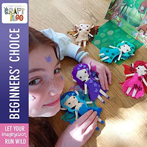 Fairy Elves Sewing Kit for Kids Ages 7-12 - Rainbow Garden Felt Craft - Image 5