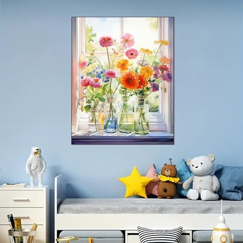 Arttoplus Flowers Paint by Numbers Kit for Adults Beginner 16x20 inch - Image 5