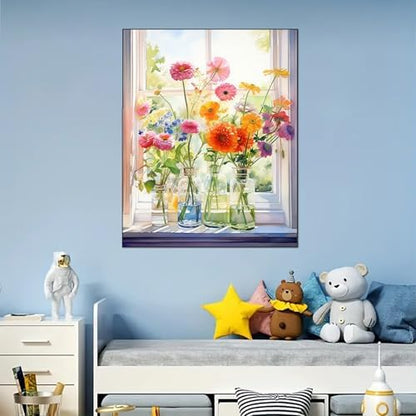 Arttoplus Flowers Paint by Numbers Kit for Adults Beginner 16x20 inch - Image 5