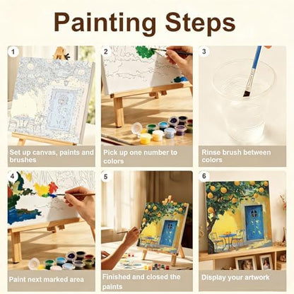 Gemozaic Lemon Tree Paint by Numbers Kit for Adults with Frame and Easel - Image 3
