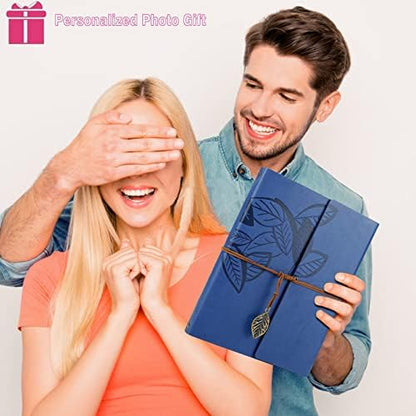 ZEEYUAN Scrapbooking Kits 8.5x11 inch Leather Journal Scrapbook Album DIY Photo Album Family Scrapbook Gift for Couples Anniversary - Image 6