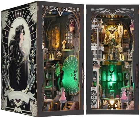 TOYQI Book Nook Kit, DIY Miniature Dollhouse Kit for Adults and Teens by TOYQI