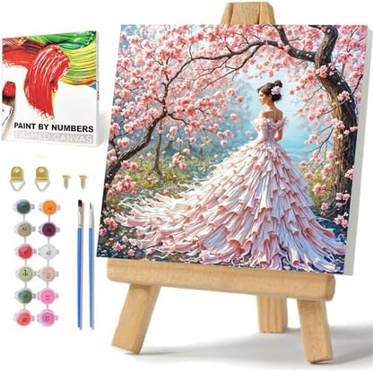 Woman Paint by Numbers Kit for Adults Beginner, Paint by Numbers 10x10 Inch by hkejoi