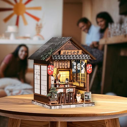 DIY Book Nook Kit LED 3D Wooden Puzzle (The Mellow Pub) - Image 7