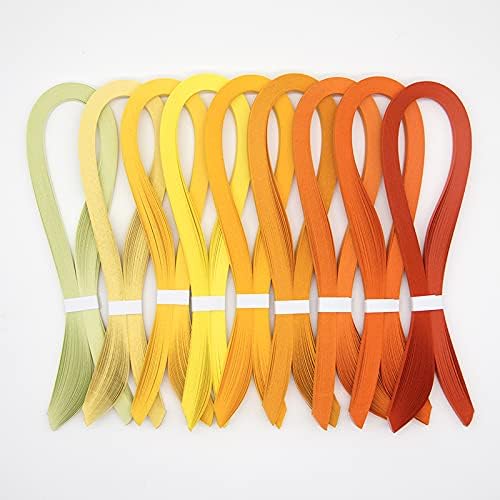 ODETOJOY Quilling Strips 5mm Paper Quilling Set Solid Color Star Origami Paper DIY Hand Crafts Single Color Quilling Paper Filigee Strips (Orange) - Image 2