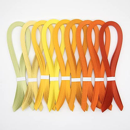 ODETOJOY Quilling Strips 5mm Paper Quilling Set Solid Color Star Origami Paper DIY Hand Crafts Single Color Quilling Paper Filigee Strips (Orange) - Image 2