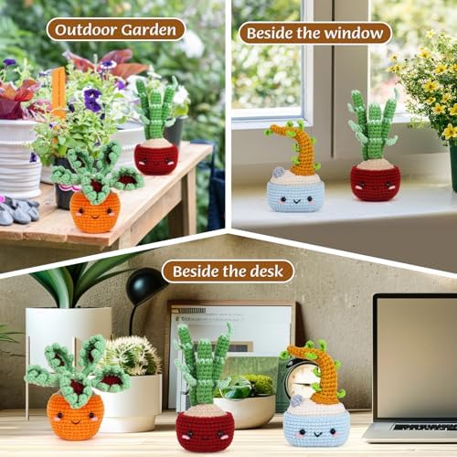 Crochetta Crochet Kit for Beginners, Beginner Crochet Kits for Adults with Step-by-Step Video Tutorials, DIY Knitting & Crocheting Craft Hobbies Supplies, Bonsai Tree Amigurumi(40%+ Yarn) - Image 5