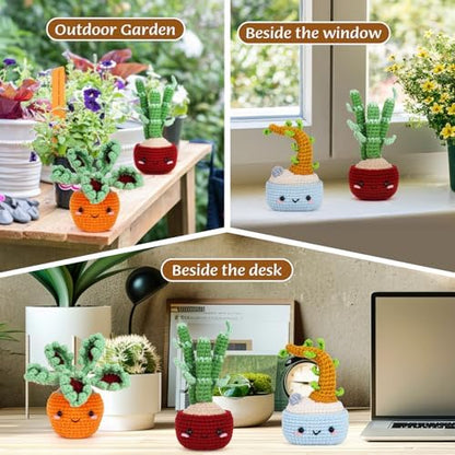 Crochetta Crochet Kit for Beginners, Beginner Crochet Kits for Adults with Step-by-Step Video Tutorials, DIY Knitting & Crocheting Craft Hobbies Supplies, Bonsai Tree Amigurumi(40%+ Yarn) - Image 5