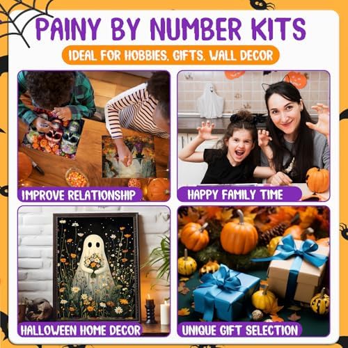 hkejoi Ghost Paint by Numbers Kit for Adults, 16x20 in - Image 7