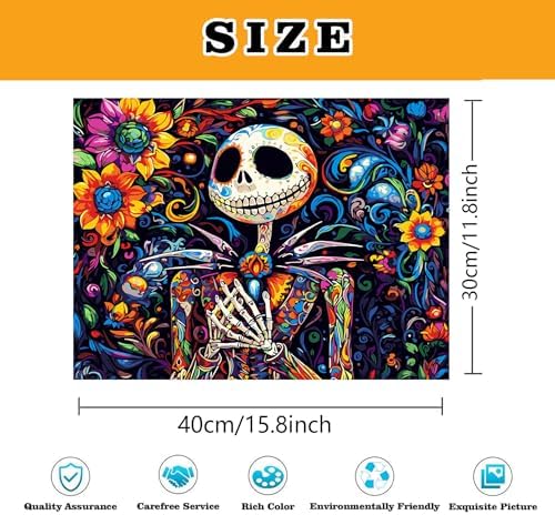 Halloween Jack Paint by Numbers Kit for Adults 16x12 inch (Without Frame) - Image 3