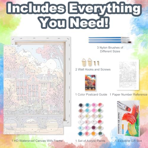 Kalonyth City Framed Paint by Numbers Kit for Adults Beginner 8x12 inch - Image 5