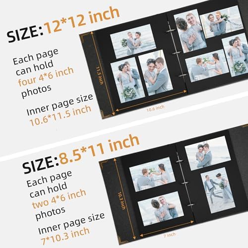 Vienrose DIY Scrapbook Photo Album Kit,12x12 Inch,60 Pages,Light Blue - Image 4