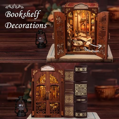 CUTEBEE Book Nook Kit DIY Miniature House Dollhouse Bookstore - Image 4