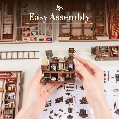 Fsolis Book Nook Kit, 3D Wooden Puzzles for Adults - Image 5