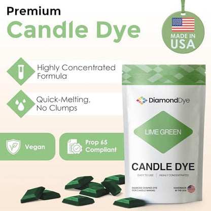 Lime Green Candle Dye Chips, Soy & Paraffin Candle Making, 10 Pack - Image 2