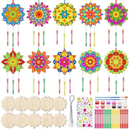 JellyArch Mandala 30 Pack DIY Wind Chime Kit Art and Crafts by JellyArch