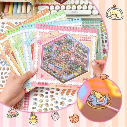 10Pcs 3D Sticker Scene Book, DIY Big Size Scenes Sticker Book - Image 5