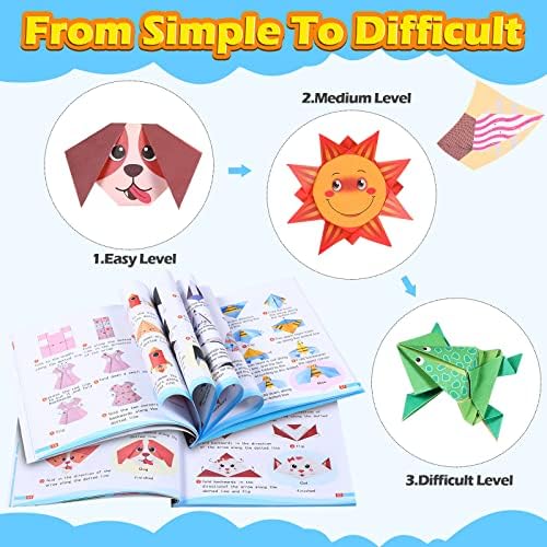 432 Sheets Origami Paper Kit with Guiding Book Origami Kit for Kids Ages 5-8 8-12, 54 Pattern Double Sided Folding Art Crafting Supplies for Adult Teen Preschool Training Craft Christmas Birthday Gift - Image 5