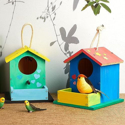 Liliful 16 Pack DIY Birdhouse Kit to Build and Paint, Wooden Bird House - Image 4