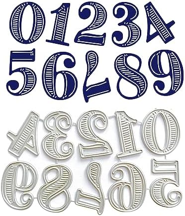 Numbers Embossing Cutting Dies Number Die Cuts for Greeting Card Wedding Invitation Making Scrapbooking Photo Album Carbon Steel - Image 2